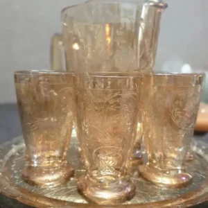 پارچ و لیوان زنگاری